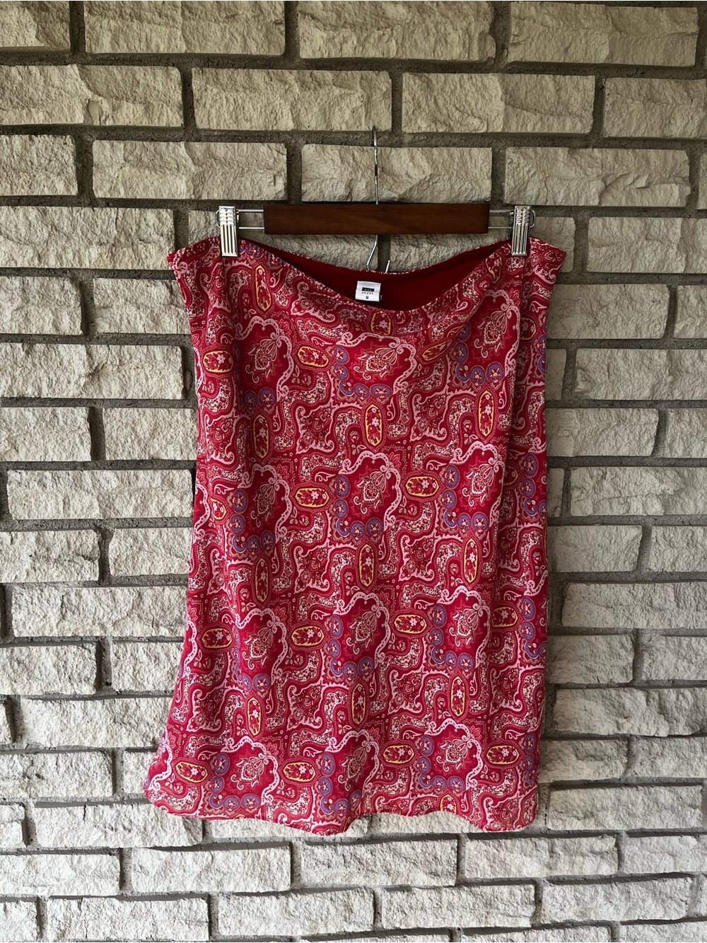 Gap Y2K (2003) Boho Paisley Printed Trumpet Skirt Size 8